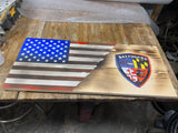 Ohio State, Wood Flag, Collectable, Wall Hanging, America, NFL, College, Football Sports - Oberle's