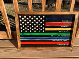 Come Together Wood Flag, Collectable, Wall Hanging, America, Rustic, Armed Forces, Emergency Services. - Oberle's