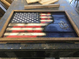Navy Wood Flag, Wooden, American - Oberle's