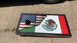 Mexican American Flag Custom Cornhole - Oberle's