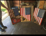 Kneeling Soldier Wood Flag, Wooden, American - Oberle's