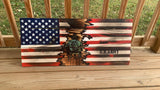 Army Soldier Wood Flag, Military, Collectable, Wall Hanging, America, Patriotic, Support our Troops - Oberle's