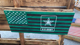 Army Wood Flag, Military, Collectable, Wall Hanging, America, Patriotic, Support our Troops - Oberle's