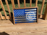 American Navy Wood Flag, Military, Collectable, Wall Hanging, America, Rustic, Automotive - Oberle's