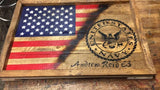 Art, Wood Flag, Military, Collectable, Wall Hanging, America, Fire Fighter, Essential Worker - Oberle's
