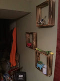 Set of 3 Wood Shelves, Burned - Oberle's